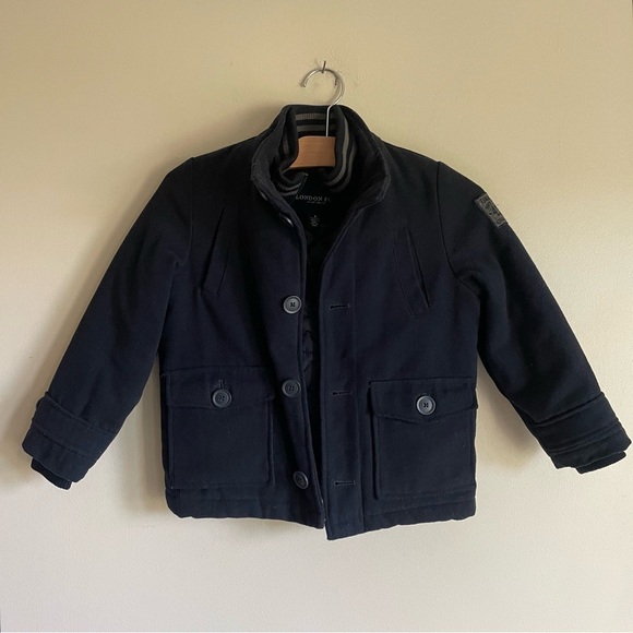 London Fog Boys Wool Blend Jacket Coat Classy Kids Childrens Size 6 6T - Picture 1 of 9